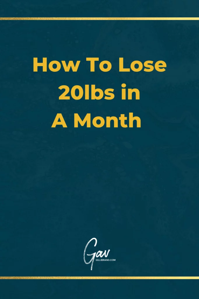 Blog cover for "How to Lose 20 lbs in a month"