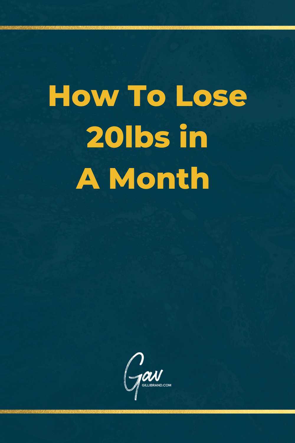 Featured image for “How to lose 20lbs in a month”